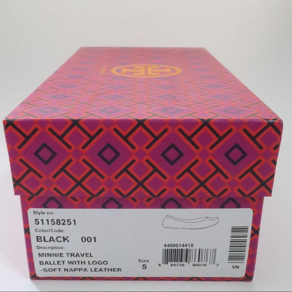 Tory Burch Minnie Travel Logo Ballet Flat - Picture 1 of 8